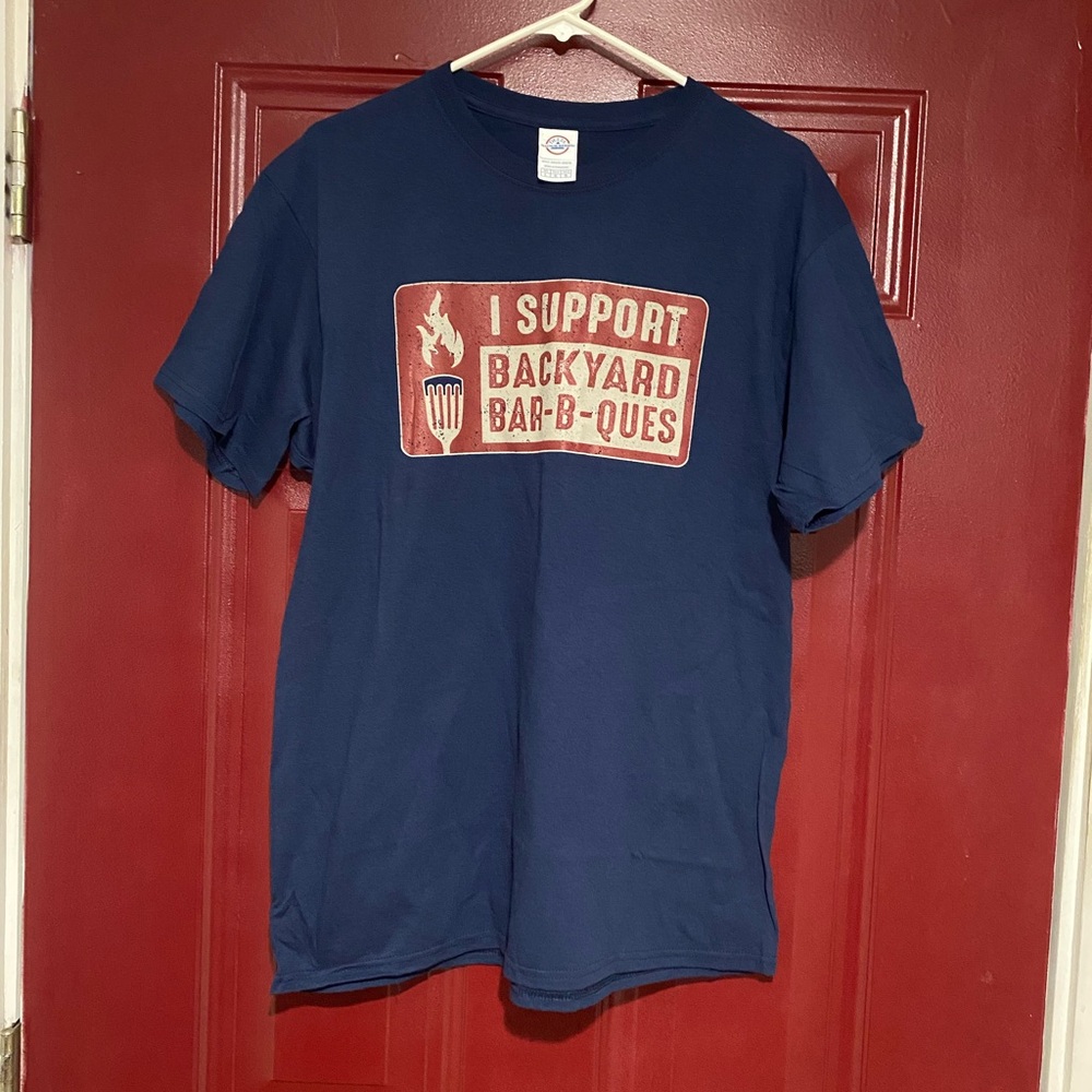 Delta Pro Weight unisex I Support Backyard Bar-B-Ques T-Shirt Size Large